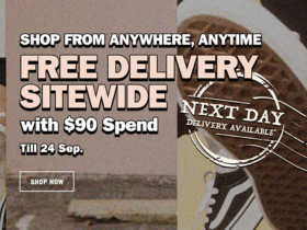 Vans Free Shipping Campaign: Get Enjoy Free Shipping with min. spend SGD 90